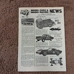 1966 Model Car & Model Racing News Also has Slot Cars Little Red Wagon Boss Mako