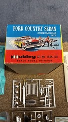 HUBLEY 1960 FORD COUNTRY SEDAN 4-WAY PLASTIC MODEL KIT UNBUILT NMIB 154K-170