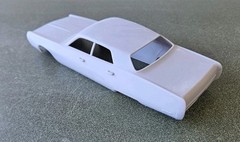 ABS-LIKE RESIN 3D PRINTED 1/25 1972 PLYMOUTH FURY 4-DOOR SEDAN BODY