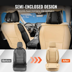Seat Covers, Universal Car Seat Covers Front Seats, 2 Pcs Faux Leather Seat Cove