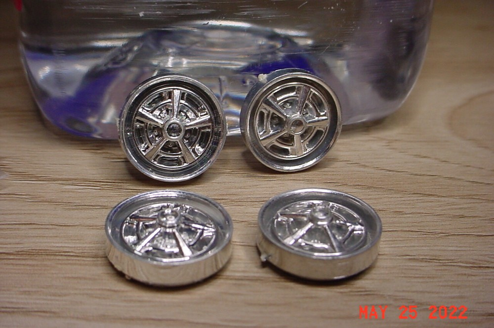 Vintage Old School GM 5 Spoke Mag Wheels set of 4 1/25 Part jy2244