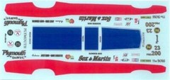 Yesteryear Sox & Martin Duster P/S Drag 1/25 decal Ronnie Sox