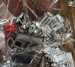 MODEL CAR JUNKYARD PARTS LOT WHEELS CHROME DECALS LENS GLASS STEERING WHEELS