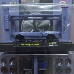 M2 Machines 1968 Shelby G.T.500KR Car Kit Blue Unassembled Lift Included