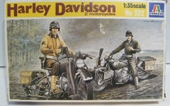 Italeri 1944 U.S. 2 Harley Davidson Motorcycles 1:35 Scale Model Kit 322