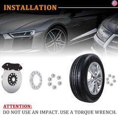 BRTEC 1/2″ (12mm) 6×5.5 to 6×5.5 4PCS Wheel Spacers 108mm Inner Diameter for