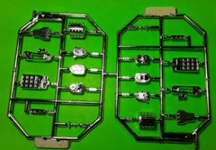 Amt Lot Of 2 65 Chevelle Wagon 1/25 Chevy 350 V8 Chrome Supercharger Engine Top