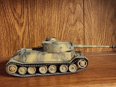 Vintage Hand Painted German VK 45.01 (P) Porsche Tiger Tank