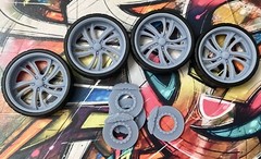 1/24 Resin: 26 Scale-Inch “ATL 404” Model Car Wheels/Tires,1/25, 3D Print
