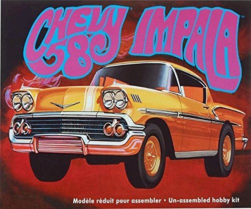 2017 AMT 1:24 1958 Chevy Impala Car (molded in white) model kit new in the box