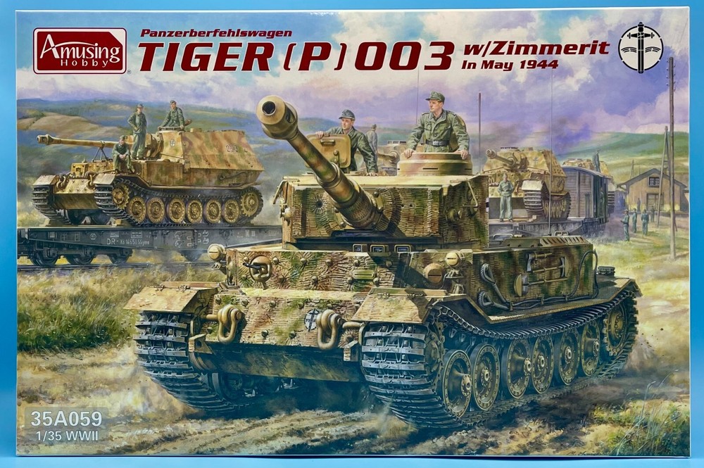 Amusing Hobby 35A059 1/35 Panzerbefehlswagen Tiger (P) 003 w/Zimmerit in May1944