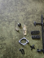 A136 AMT 1936 Ford Parts 1/25 Scale Flathead Engine Parts STK T36K