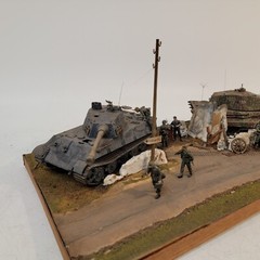 1/35 WWII German Tanks France Time Out Soldiers Museum Quality Diorama Built