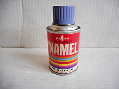 Vintage Pactra ‘Namel Purple Grape S42 Spray Paint Can Paper Label 1961 NOS
