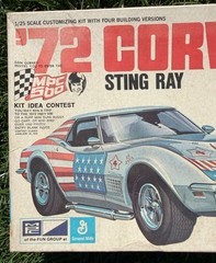 Vintage MPC 500 1972 General Mills Chevrolet Corvette Sting Ray Toy Model Kit