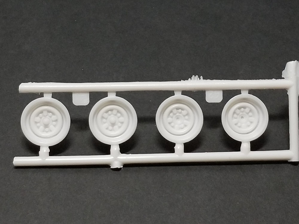 1977 Chevy Van STOCK STEEL WHEELS from 1:25 AMT Model Kit 77 Chevrolet STEELIES