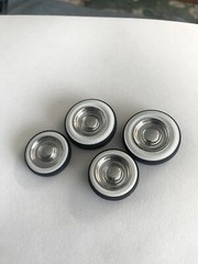 1:25 Chrome Wheels With Baby Moons. Big And Little White Wall Tires.
