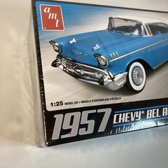AMT 1957 Chevy Bel Air 1/25 Scale Molded in Blue Plastic Model Car Kit NEW!