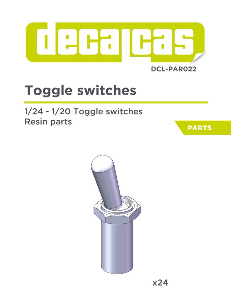 Decalcas Detail-Up Parts 1:20 1:24 Scale Toggle Switches Resin # DCL-PAR022