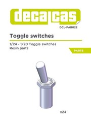 Decalcas Detail-Up Parts 1:20 1:24 Scale Toggle Switches Resin # DCL-PAR022