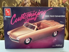 AMT 1950 Ford Convertible Customizing 1/25 Scale Vintage Kit 1987 New Open Box