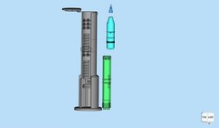 3D printing 1/350/700 China’s Dongfeng-5C intercontinental missile Unpainted