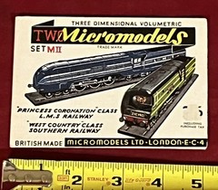 NOS 3D MICROMODELS SET #MII 2 LOCOMOTIVES-L.M.S. RAILWAY + COMPLETE-NEW