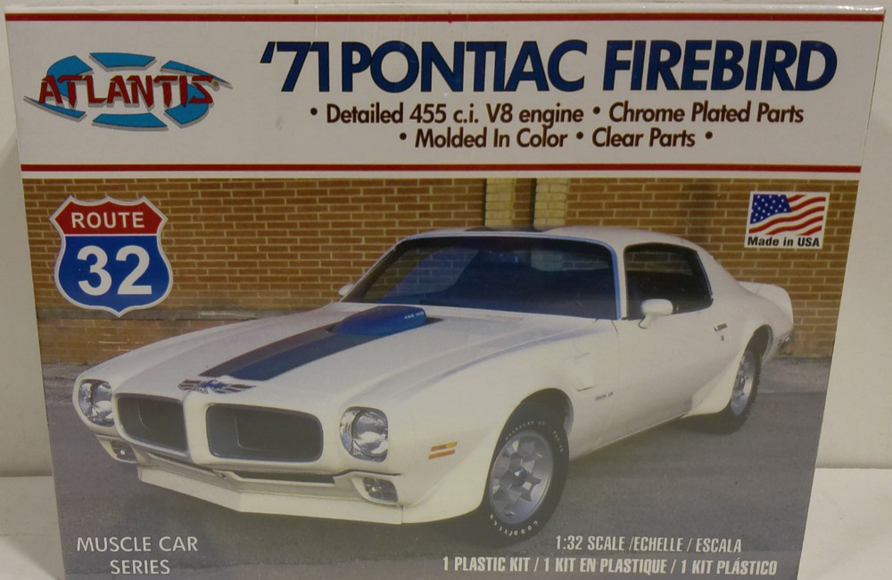 Atlantis Models M2009 1/32 SCALE 1971 Pontiac Firebird KIT NEW IN DAMAGED BOX