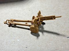 Roco Minitanks 183 M-101 US 105mm gun in tan kit lima35 original 1/87