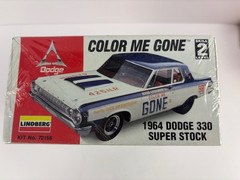 Vintage Lindberg “Color Me Gone” 1964 Dodge 330 Super Stock Model Kit sealed BX