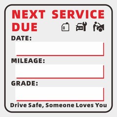 140 PCS Oil Change Stickers Static Cling, 2×2 Inches Oil Change Reminder Sticker