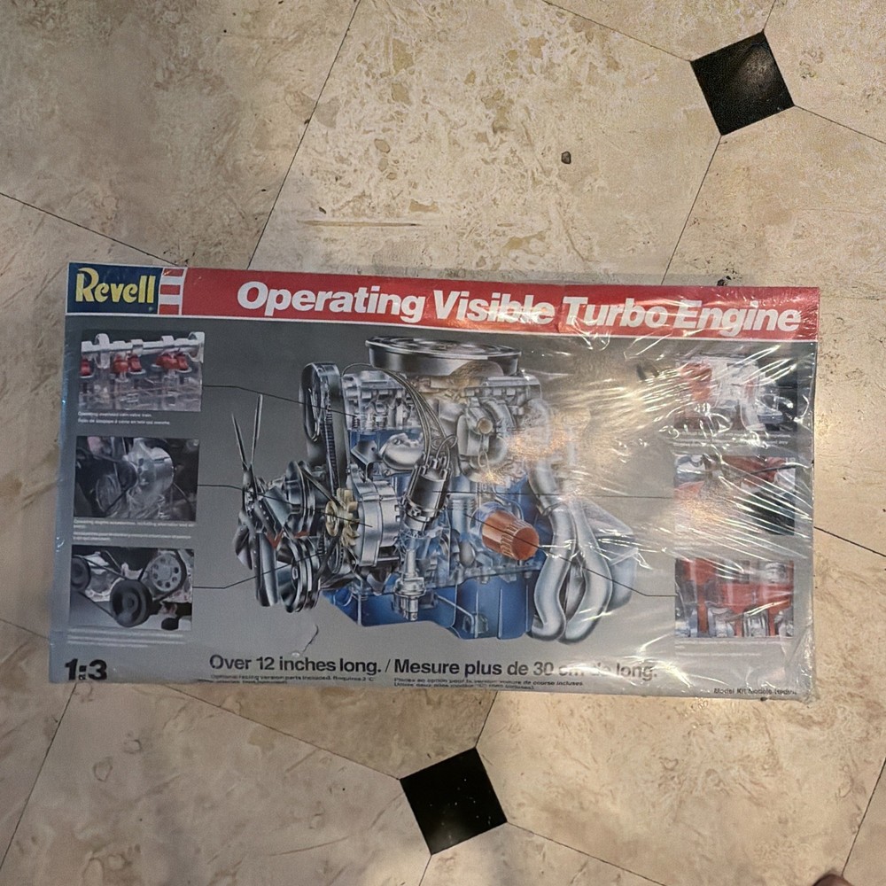 1985 Revell Operating Visible Turbo Engine Model Kit #8879 SEALED Box!