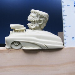 Jimmy Flintstone ’49 Merc with Frankenstein resin monster kit Neko Frankie LS1