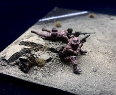 1/35 Scale Military Diorama Base Terrain Display Model Soldiers Figures Diecast