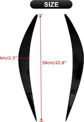 Glossy Black Eyelid for Q50, Headlight Eyelids Headlight Eyebrows Trim Fr