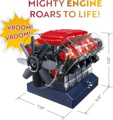 Mini V8 Engine Model Kit for Adults & Kids
