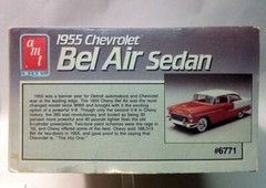 Junkyard Parts – 1/25th Scale AMT ’55 Chevrolet Bel Air Sedan- Just Empty Box