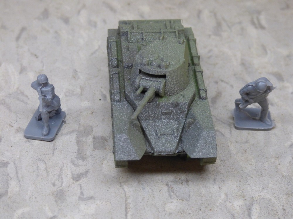 MIR / Roco Minitank Compatible WWII Russian bT-7 & Airfix Soldiers Lot#7410B©