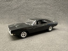 MPC ’69 Dodge Charger R/T Drag Car Plastic Built 1/25 Model Hemi Car Black