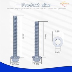 Engine Stand Bolt Kit 3/8-16 Compatible with SBC 305 327 350 383 5.0L 5.7L BBC