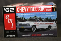 AMT 1962 Chevy Bel Air SS 409 Don Nicholson 1:25 Model Kit Sealed Bags #1135