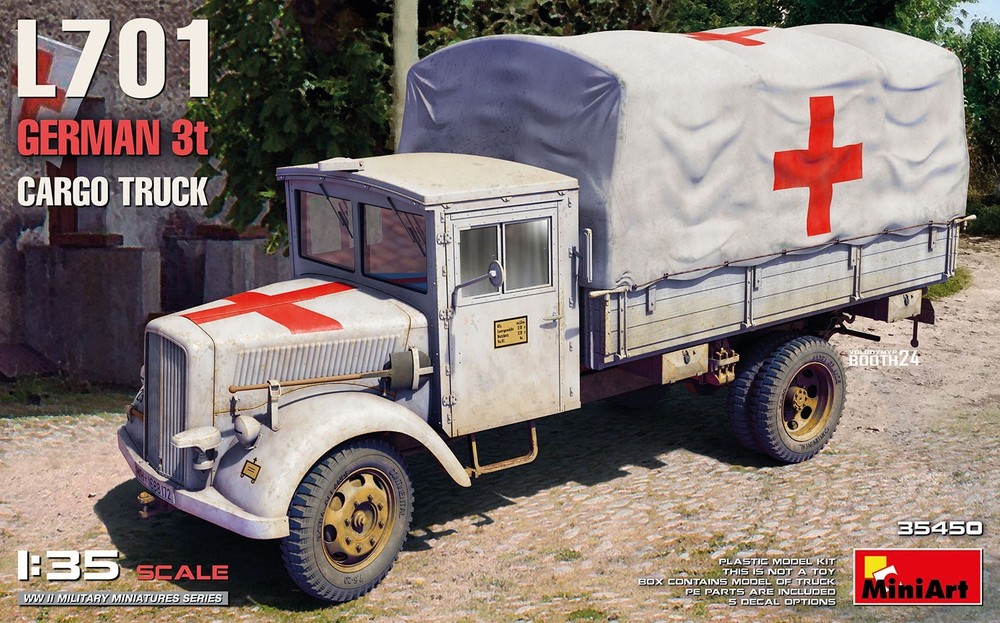 Miniart 1/35 L701 German 3t Cargo Truck #35450 📌USA📌Made in Ukraine