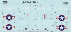 1/72 Vought F4U-1 Corsair Modelist 207265 (Academy 1657) Plastic Model kit