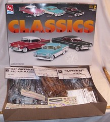 AMT CLASSIC CHEVROLET 57 BEL, 58 IMPALA & 64 IMPALA MODEL KITS 1/25 BOXED 8099