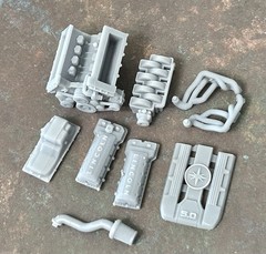 Resin “Lincoln Premier 5.0” Modern Engine for scale model cars, 1/24 1/25