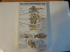 TAMIYA 1/35 SCALE GERMAN 3.7cm FLAK 37 AA GUN WITH CARRIAGE–$12.90 SHIPPING