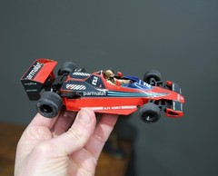 Vintage Model Kit Formula 1 Race Car Brabham Parmalat Alfa Romeo Plastic Built