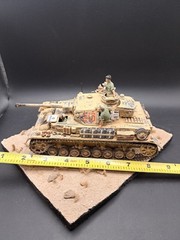 Built 1/35 German WWII Panzer Tank Motorcycle W/ Sidecar 6 Figures Diorama