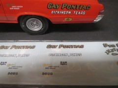 Don Gay 65/66 GTO AWB 1/25 Decal from Fremont Racing Specialties