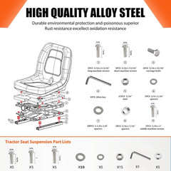 Zero Turn Mower Seat Suspension Kit, Same Day Shipping, Fits Most Seats